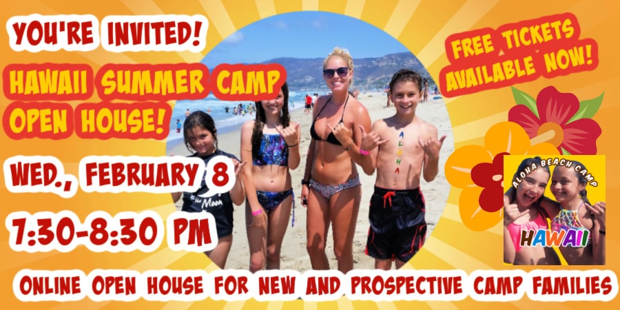 Aloha Beach Camp Hawaii's Summer Camp Open House promotional photo